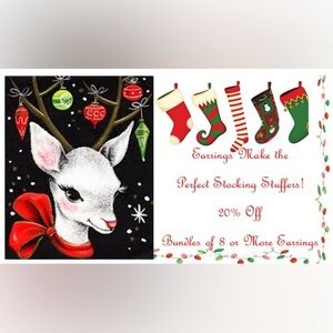20% Off 8 + NWT Earrings 🎄